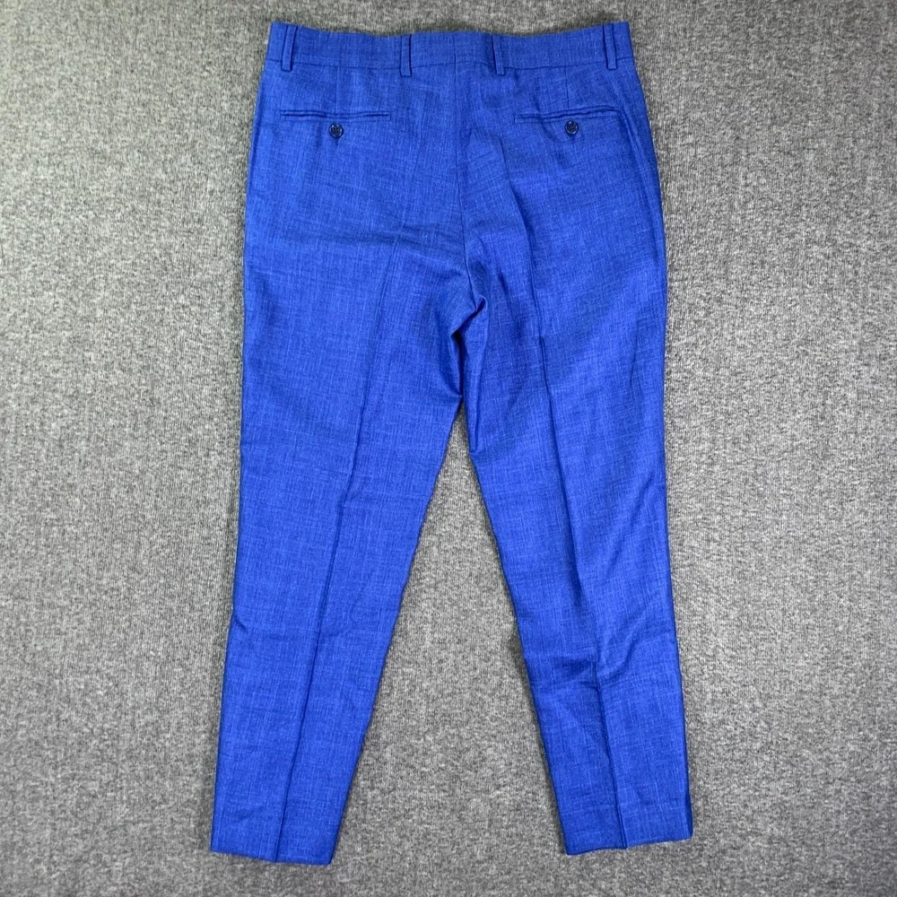 Loro Piana Suit Men 46R Blue Summertime Linen Silk 34x28 Double Breasted 2 Piece - Picture 16 of 16